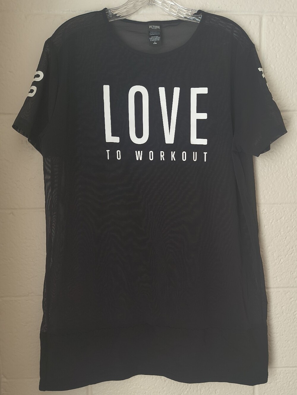 Victoria's Secret Sport Oversized 'LOVE TO WORKOUT' Tee - Size M